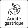 Contribue à protéger la muqueuse gastrique et à apaiser les excès d'acidité et les brûlures d'estomac. Logo acidité gastrique